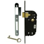 Jpm - serrure � larder multibat � p�ne dormant et 1 2 tour axe 40mm fourni avec 1 cl� sens droite finition ...