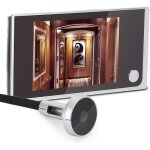 Judas num�rique, judas camera, judas de porte �cran lcd 3. 5 pouces + vue d'angle � 120 � + 24 heures ...
