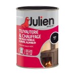 Peinture tuyauterie chauffage mat 250ml noir - julien