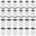 Jusch - 60 pi�ces 304 ecrou a sertir m8 en acier inoxydable t�te plate ecrou aveugle rivet filet� ecrou ...