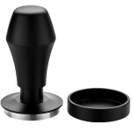 Jusch - agitateur � caf�, aluminium / acier inoxydable, 55 mm, noir / argent
