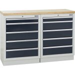Kaiserkraft - frankel armoire modulaire, 2 caissons avec 5