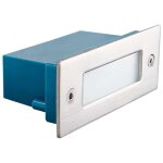 Luminaire led encastrable ? ip54 ? chrome mat ? 10lm ? 110x50mm