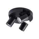 Luminaire mural et plafonnier - orientable - aluminium noir - Ø220mm Luminaire mural et plafonnier - orientable - aluminium noir - Ø220mm