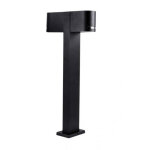 Borne de jardin 2x20w gu10 500mm tanche ip44 ac220 - 240v noir