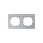 Cadre double horizontale domo argent