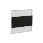Luminaire led escalier - encastr� mural - carr� noir - 0, 8w - 4000k