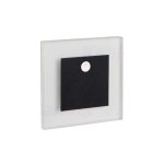 Luminaire led escalier - dtecteur pir - encastr mural - noir - 75x75mm
