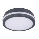 Kanlux plafonnier led beno 18w - graphite - d�tecteur de mouvement - �tanche ip54 - �conomie d'�nergie ...