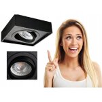 Kanlux - spot mini gord - anneau d�coratif - carr� noir - orientable 30� - encastrable plafond