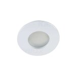 Kanlux - plafonnier encastr� ip44 ? salle de bains ? aluminium blanc ? �83mm ? gu10