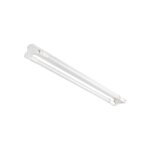 Luminaire linaire led t8 - 2x150cm - blanc - mtal & plastique - installation saillie