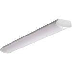 Luminaire linaire led - 2xt8 - 1580mm - blanc - acier / ps - bureaux & salons