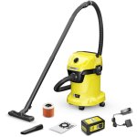 Karcher - aspirateur eau et poussi�res sur batterie wd 3 - 18 battery set v - 17 / 20 sans fil, cuve ...