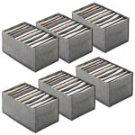 Kartokner 6 pi�ces chemise organisateur de tiroir pour v�tements bo�te de rangement portable en non - ...