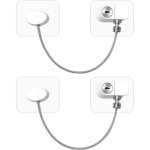 Kcvv - 2 pack verrou de r�frig�rateur avec cl�s, blanc s�curit� fen�tre enfants adh�sif, bloque verrou ...