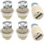 Kcvv - lot de 6 supports de lampe g9 avec support, douille halog�ne g9 filet�e en c�ramique avec anneau ...