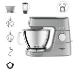 Kenwood - kvc85. 124. si - robot patissier titanium chef baker - 2 bols en inox 3, 5l et 5l - balance ...