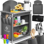 Armoire de camping cuisine de camping avec chssis en aluminium sac de transport inclus armoire de cuisson ...