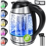 Bouilloire en acier inoxydable 1. 8l 2200w bouilloire en verre fonction maintien au chaud noir - kesser ...