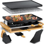 Kesser� gril � raclette avec pierre naturelle � griller plaque de gril gril de table pour 8 personnes ...