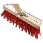 Balai de cantonnier manch lot de 3 longueur 32 cm piste extrieur garnissage brosse pvc rouge douille ...