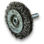 Kibros - brosse circulaire m�tallique sur tige � 38 mm fil inox dur - quantit� x 1 - � 38 mm - ep. 8 ...