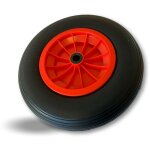 Kibros - roue de brouette increvable  400 mm 63 mm axe 22 mm 90 mm - a l'unit - roue increvable