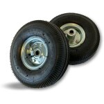 Set de 2 roues gonflables  260 mm 90 mm jante mtal dmontable alsage 16 mm moyeu 54 mm - a l'unit ...