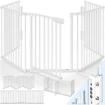 Kiduku grille de protection pour chemin�e baby white - longueur 360 cm barri�re de s�curit� pour po�le ...
