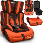 Kiduku si�ge auto pour enfants si�ge auto 9 - 36kg groupe 1 + 2 + 3 marron / orange