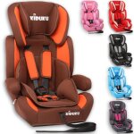 Kiduku sige auto pour enfants fixation universelle - norme ece r44 / 04, de 9 kg  36 kg (marron / orange) ...