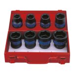 Coffret king tony 3 / 4 douilles a choc cles impact 6 pans metriques
