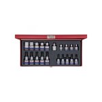 Coffret 3 / 8 - 1 / 2' douilles tamper torx 20 pi�ces