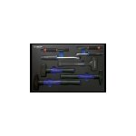Module mousse 8 pcs ? marteaux et burins tri - mati�res ? burins gain�s 18x185mm et 22x210mm ? masse ...