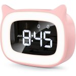 Kinsi - r�veil enfant educatif led, led veilleuses pendules, 5 couleurs, 18 types de musique, 2 alarmes ...