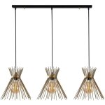 Cotecosy - grand lustre en métal noir, 104x34 cm, hauteur 129 cm, pour grande salle à manger ou hall ... Cotecosy - grand lustre en métal noir, 104x34 cm, hauteur 129 cm, pour grande salle à manger ou hall ...