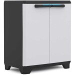 Kis - armoire lin�aire basse avec 1 �tag�re 90x68x39 cm noir / gris