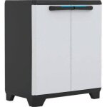 Kis - armoire lin�aire basse avec 1 �tag�re 90x68x39 cm noir / gris