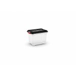 Bote plastique transparent l. 38 x p. 26. 5 x h. 28 cm cm - kis