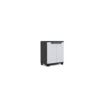 Kis - armoire linaire basse avec 1 tagre 90x68x39 cm noir / gris