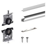 Kit pour 1 porte de placard supplmentaire slid'up 230 19 mm - argent