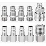 Kit de 10 raccords rapides pneumatiques pour compresseur, 1 / 4' bsp, raccord rapide, raccord d'air, ...