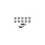 Desineo - kit de 10 spots  encastrer extrieur blanc froid (10 x 1w) avec transformateur