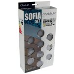 Kit de 10 spots de terrasse sofia diamtre 45cm led 1w 75 lumen finition blanc chaud avec transformateur ...