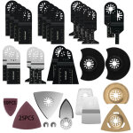 Kit de 105 lames de scie oscillantes ? acier au carbone pour bois, plastique et m�tal ? lames droites ...