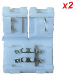 Kit de 2 connecteurs de jonction pour bandeau led flexible largeur 8mm � clipser ou � cabler (2 fils) ...