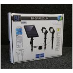 Kit de 2 projecteurs sur piquet solaire led 3w avec panneau dport 2x150lm 3000k 30 ik07 ip65 bf light ...