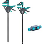 Kit de 2 serre - joints � une main pro ergo et connecteur - ouverture jusqu'� 1060 mm - force de serrage ...
