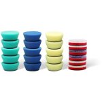 Kit 21 pi�ces tampons de polissage 50mm - �ponges pour polisseuse machine - laine + mousse - pour voiture ...